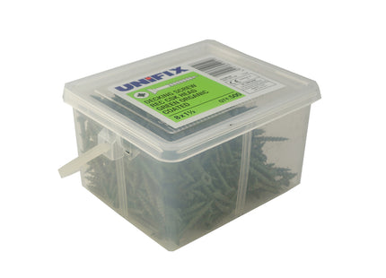 Unifix Decking Screws Pozi Countersunk  Head Green Coating - 8G x 2" - 9DECTUB/005 for Decking (Tub of 500)