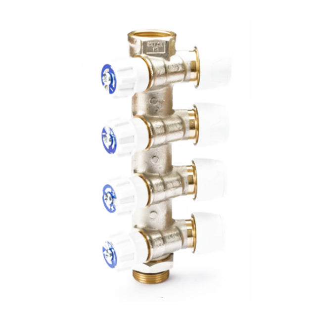 Hep20 KL 4 Port Valved Manifold 15mm - KLB94T-15 for Heating
