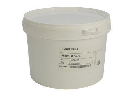 Unifix Copper Clout Nails 30 x 3.35mm - 5kg Tub