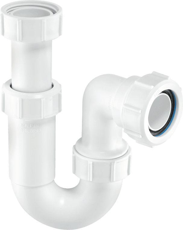 McAlpine ASA10 75mm Water Seal Adjustable Inlet Tubular Swivel 'P' Trap with Multifit Outlet