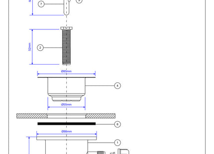 McAlpine MBSWSS85 1½" Mini Basket Strainer Waste