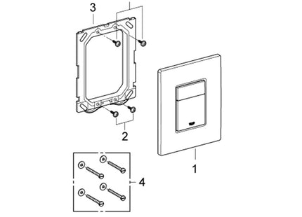 Grohe Skate Cosmo Flush Plate Brushed Cool Sun - 38732GN0 - Elegant Design