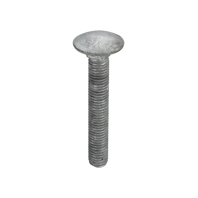 Unifix Grade 4.8 Cup Square Bolt Only Din 603 Galv Ce - M8 X 75 (Box Of 100)