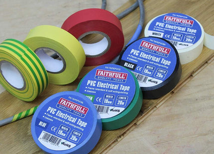 Faithfull Pvc Electrical Tape Black 19Mm X 20M