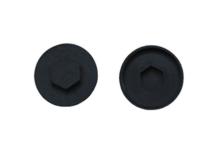 JCP Fixings Black (00E53) Coloured Cover Caps - 19mm (Box of 1000)