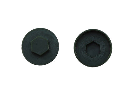 JCP Fixings Juniper Green (12B29) Coloured Cover Caps - 16mm (Box of 1000)