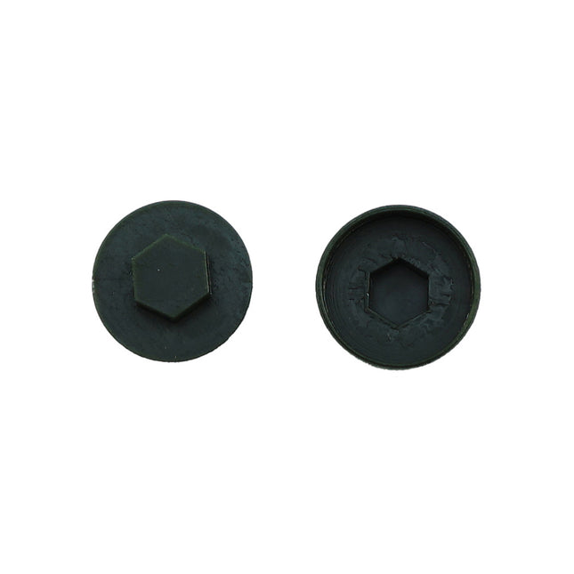 JCP Fixings Juniper Green (12B29) Coloured Cover Caps - 19mm (Box of 1000)