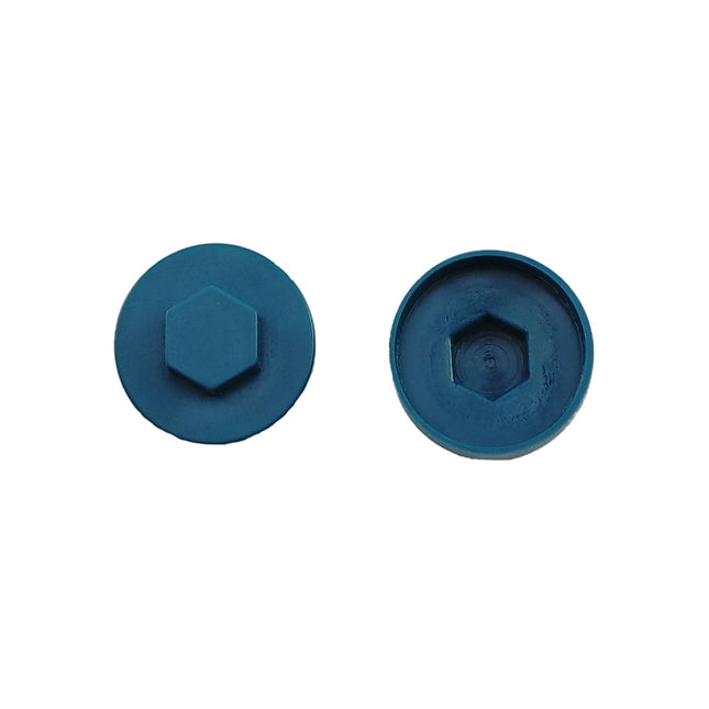 JCP Fixings Ocean Blue (18C39) Coloured Cover Caps - 16mm (Box of 1000)