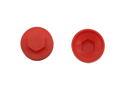JCP Fixings Poppy Red (04E53) Coloured Cover Caps - 19mm (Box of 1000)