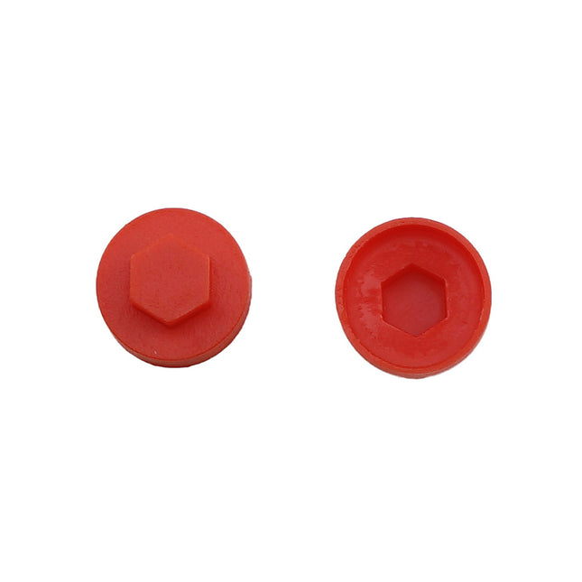 JCP Fixings Poppy Red (04E53) Coloured Cover Caps - 19mm (Box of 1000)