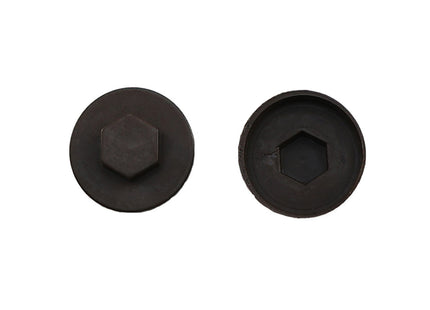 JCP Fixings Vandyke Brown (08B29) Coloured Cover Caps - 16mm (Box of 1000)