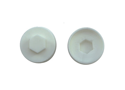 JCP Fixings White (00E55) Coloured Cover Caps - 16mm (Box of 1000)