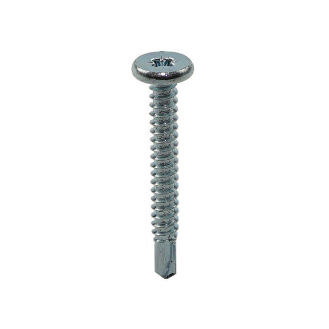 JCP Fixings Metalfix Low Profile Self-Drilling Screws Light Section Bright Zinc Plated - 4.8 x 40mm (Box of 100)