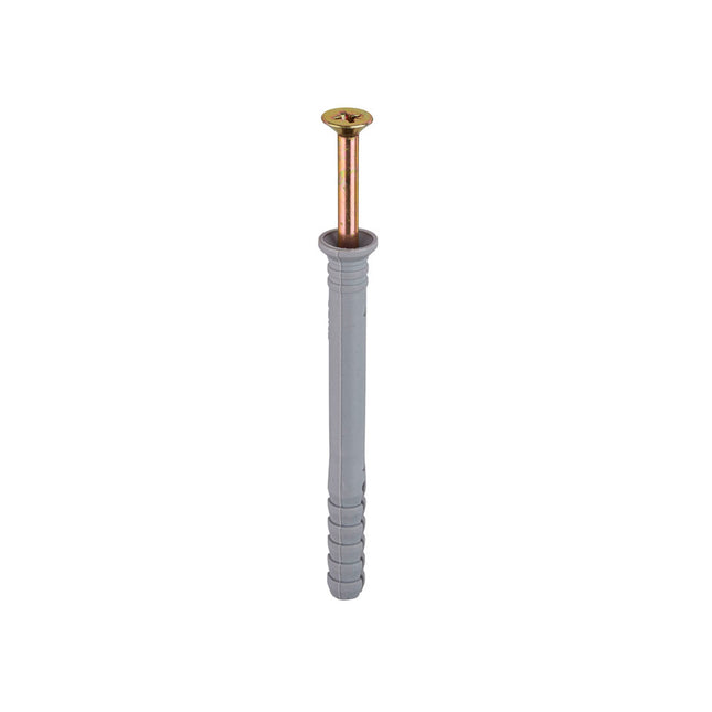 JCP Fixings Nylon Hammer Screws ZYP - 6 x 60mm (Box of 100)
