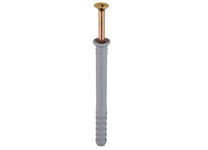 JCP Fixings Nylon Hammer Screws ZYP - 8 x 140mm (Box of 50)
