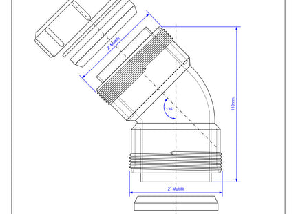 McAlpine MZ20 2" 135° Multifit Bend