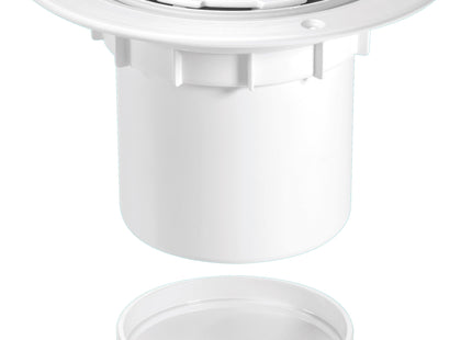 McAlpine TSG2WH-NSC 75mm Water Seal Trapped Gully, Clamp Ring and Cover Plate, 110mm or 2" Vertical Solvent Spigot Outlet