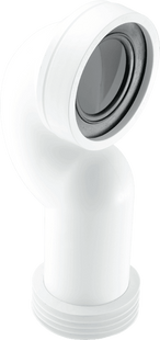 McAlpine WC-CONQ 4"/110mm 90° Space Saving Bend Adjustable Length Rigid WC Connector