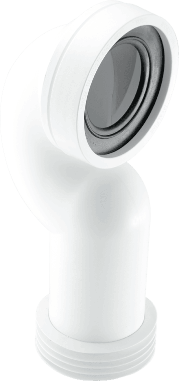 McAlpine WC-CONQ 4"/110mm 90° Space Saving Bend Adjustable Length Rigid WC Connector