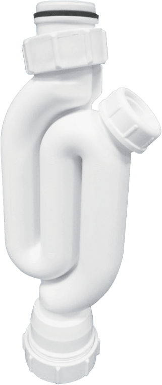 McAlpine Y10 75mm Water Seal Straight Through Trap with Multifit Outlet and Two Cleaning Eyes