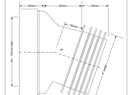 McAlpine WC-CON7A 14° Angle Rigid WC Connector