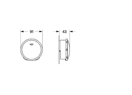 Grohe Bth Filler Trimset Brushed Hard Graphite - 19952AL0 - Modern Bathing Solution
