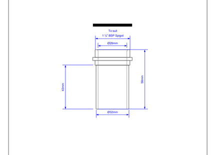 McAlpine S7 1¼" Pushfit Overflow Adaptor