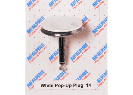 McAlpine CARD-14 White Pop-Up Plug - PUPLUG-WH