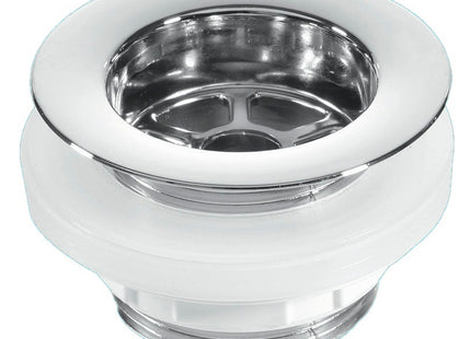 McAlpine BW5 1½" Backnut Bath Waste: 70mm Chrome Plated Plastic Flange x 1½" Tail: Unslotted: Plug