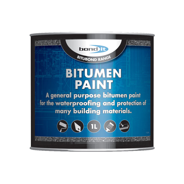 Bond-It Bitumen Paint. Black. Size 1 Litre. (Box of 6)