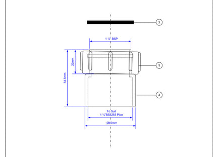 McAlpine T25 1½" Solvent Weld BSP Coupling