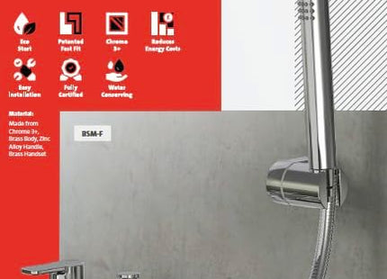McAlpine Forsa 2 Tap Hole Shower Mixer Tap Chrome Plated BSM-F