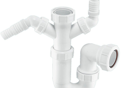 McAlpine WM11 75mm Water Seal Adjustable Inlet Tubular Swivel 'P' Trap (Pack of 3)