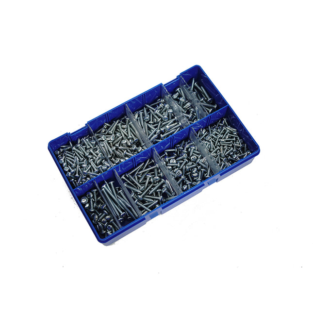 Kitmaster Pozi Pan AB Self Tapping Screw Kit - 4-10g BZP