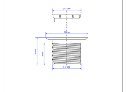 McAlpine STW70CPL Long Waste for STW 1½" Shower Traps