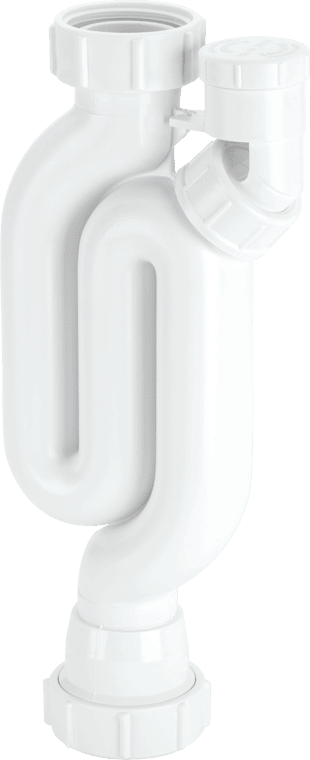 McAlpine X10V 75mm Water Seal Straight Through Anti-Syphon (Silentrap) Trap with 1¼" Multifit Outlet and Cleaning Eye