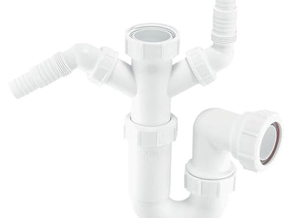 McAlpine WM11 75mm Water Seal Adjustable Inlet Tubular Swivel 'P' Trap (Pack of 2)