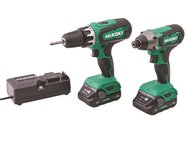Hikoki Kc18dfxjaz Twin Pack 18V 2 X 2.0Ah Li-Ion