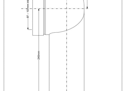 McAlpine WC-CON8 90° Bend Adjustable Length Rigid WC Connector