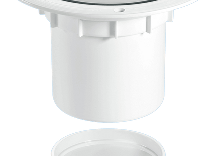 McAlpine TSG2SS-SL-NSC 75mm Water Seal Trapped Gully, Clamp Ring and Cover Plate, 110mm or 2" Vertical Solvent Spigot Outlet