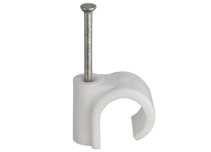 Unifix White Masonry Nail Pipe Clips - 16.0mm (Box of 100)