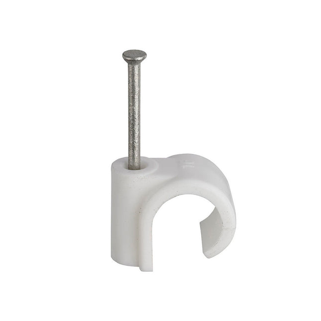 Unifix White Masonry Nail Pipe Clips - 16.0mm (Box of 100)