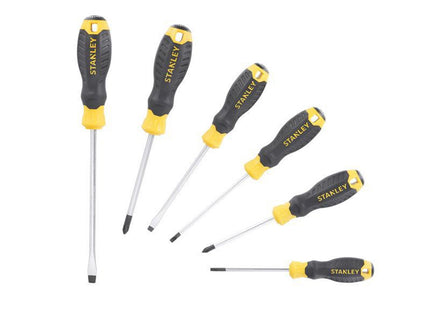 Stanley Hand Tools Cushion Grip Screwdriver Set, 6 Piece