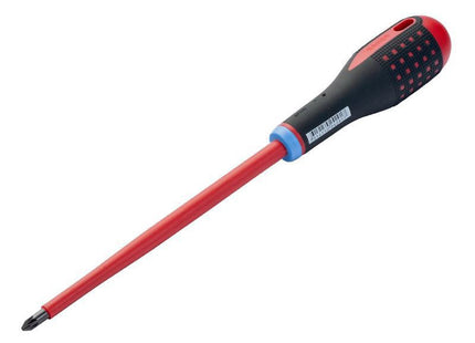 Bahco Ergo Vde Insulated Pozi Screwdriver Pz2 X 100Mm