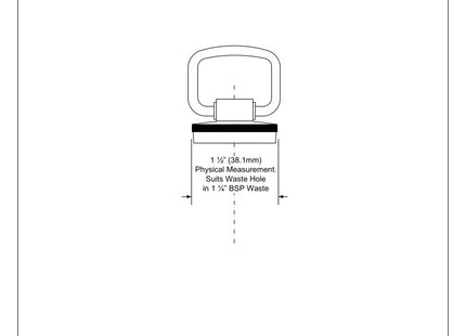 McAlpine CP1H Chrome Plated Plastic Plug with Handle and Rubber Seal