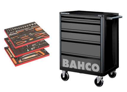 Bahco Basic Tool Trolley General Purpose Tool Kit, 158 Piece - BASIC - Ideal for DIY and Trade