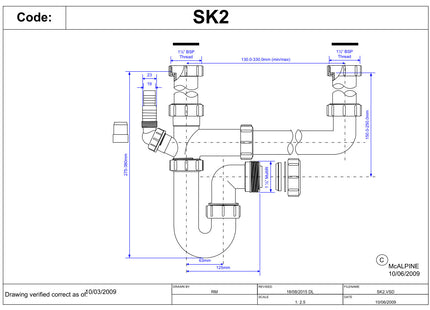 McAlpine SK2 Standard Double Bowl Kit