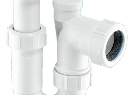 McAlpine ASE10V 75mm Water Seal Adjustable Inlet Tubular Swivel Anti-Syphon (Silentrap) 'P' Trap with Universal Outlet