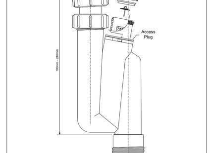 McAlpine OBT1V Offset Anti-Syphon Basin Trap