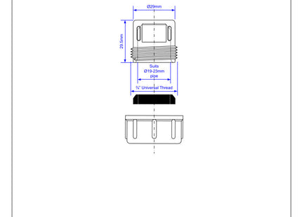 McAlpine R23U ¾" Waste Pipe Blank Cap